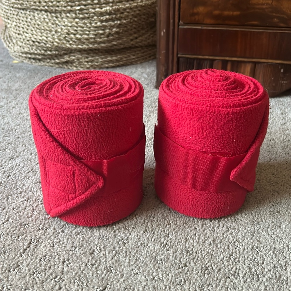 Dover Saddlery Red Polo Wraps/Bandages